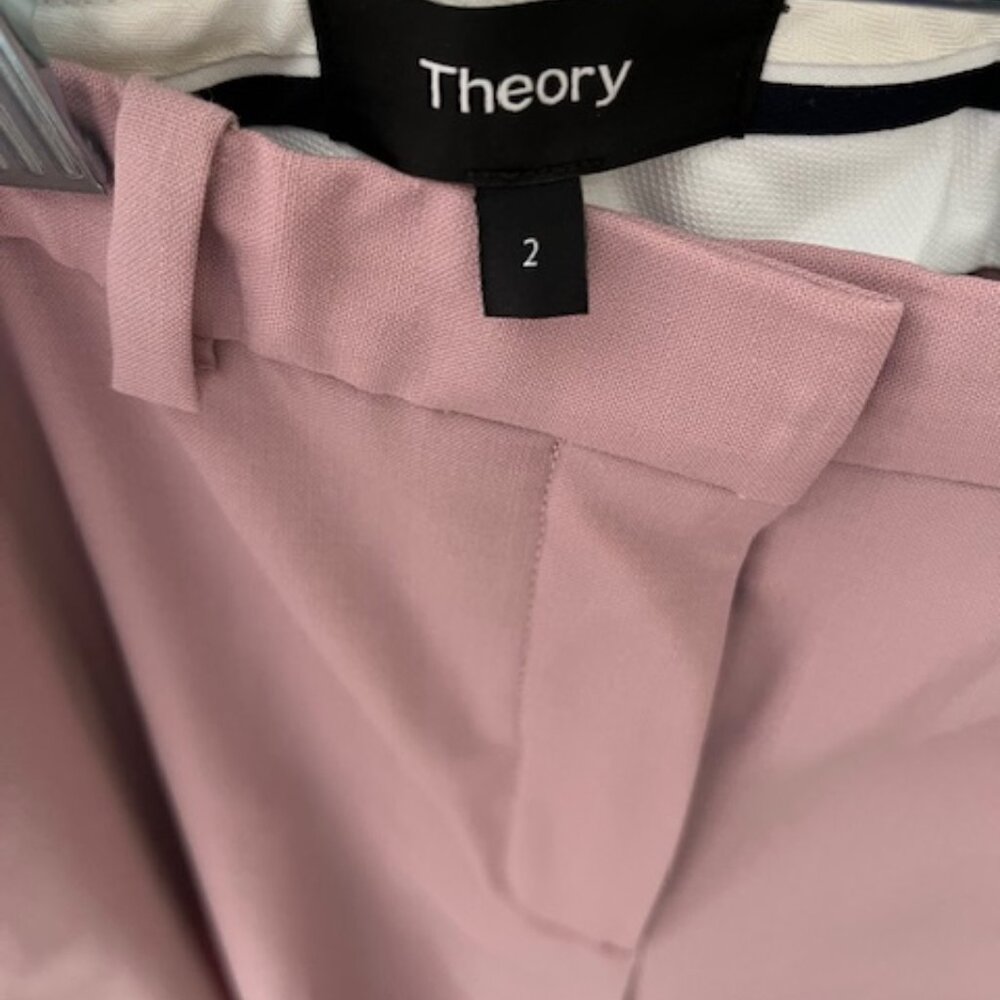 Theory trecca slacks, 2, dusty rose, 28 inseam